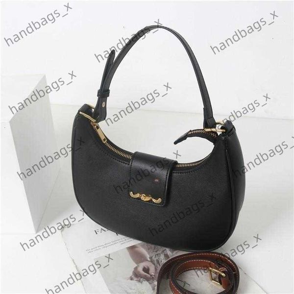 

triumphal cowhide bag fashion new moon one shoulder handheld middle ancient french stick underarm bag for women rv2r