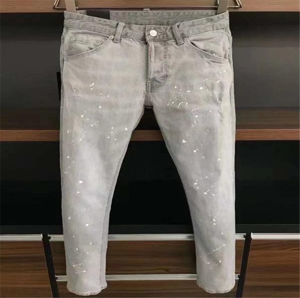 

mens jeans designer ripped skinny trousers motorcycle moto biker hole slim men039s fashion brand denim pants hip hop d2 9633 ds6110719, Blue