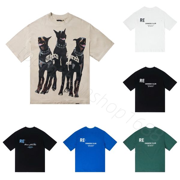 

men's t-shirts reprreesent cotton owner's club tee brown grey green blue casual short sleeves oversized fashion clothing eurocode, White;black