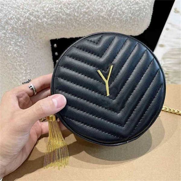 

popular bag round crossbody shoulder bags leather handbag women tassels designer handbags fashion purses 0607