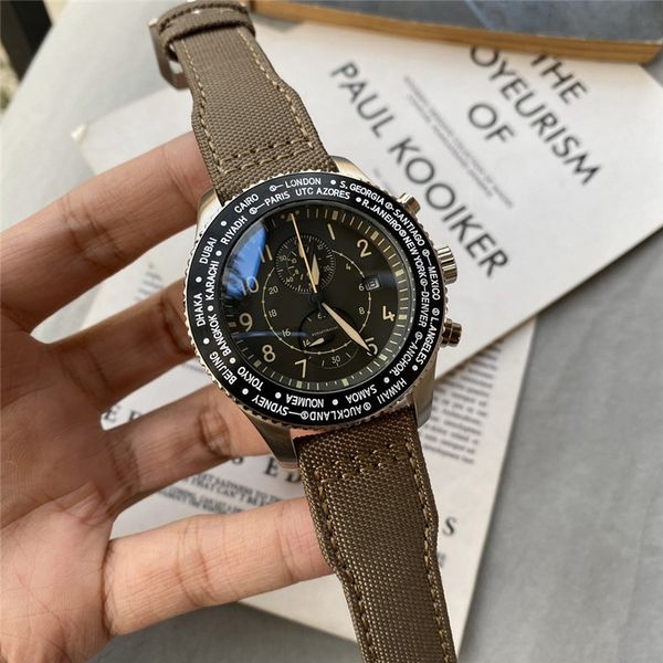 

2023 iwcs designer mens fashion casual waterproof watches men quartz stainless steel watch leather band hk01, Slivery;golden