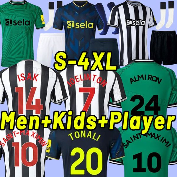 

fans version 23 24 soccer jerseys new castle botman bruno g willock joelinton united trippier 2023 2024 maximin wilson shelvey almiron targe, Black;yellow