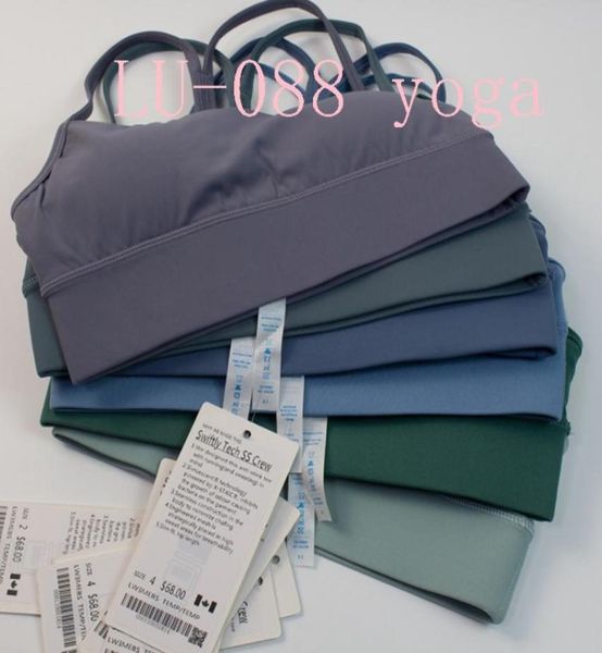 

fitness lu088 running street women camisoles tanks yoga bra sports beauty back vest harness training yoga gym woman clothes q4555856, Black;white