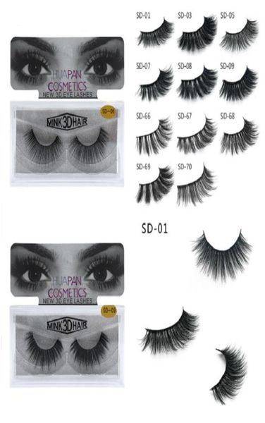 

brand huapan 3d mink eyelashes messy eyes lash extension eyelash full strip eye lashes 30013249842141