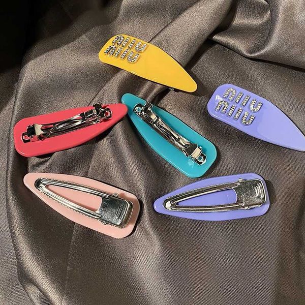 

m letter macaron color acetic acid side clip m cute hair clip spring clip duck mouth clip hair ornament high beauty, Golden;silver