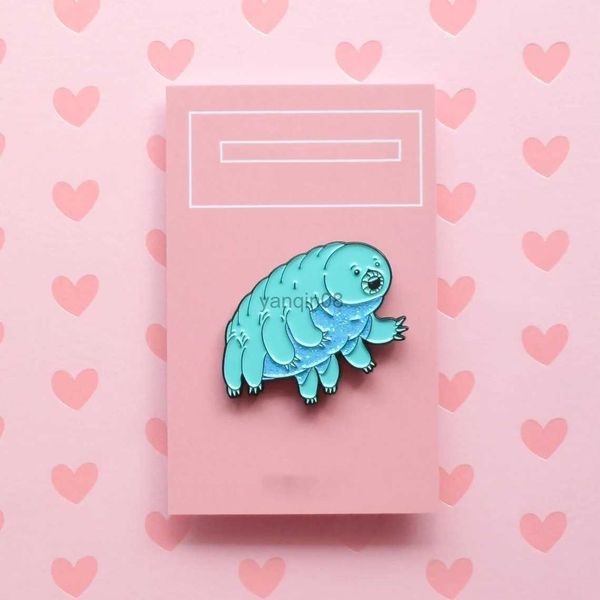 

pins brooches harong small water bear brooch cute animal enamel pin hat backpack collection badge for zoologist biologist gift hkd230807, Gray