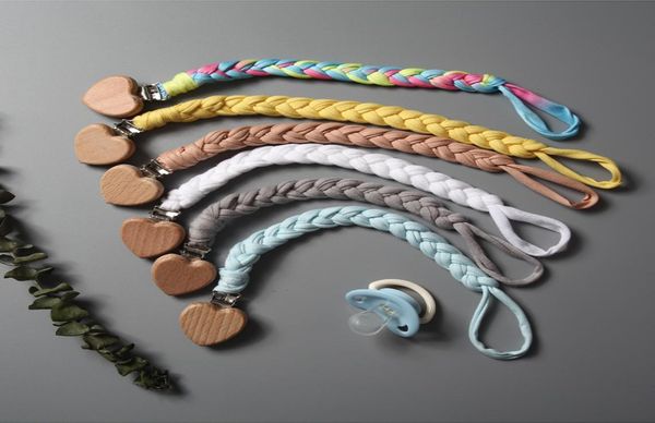

newborn pacifier holders clip love shaped beech cloth strip prevent falling baby feeding care pacifier clips multiple colors 7 9ys4528516