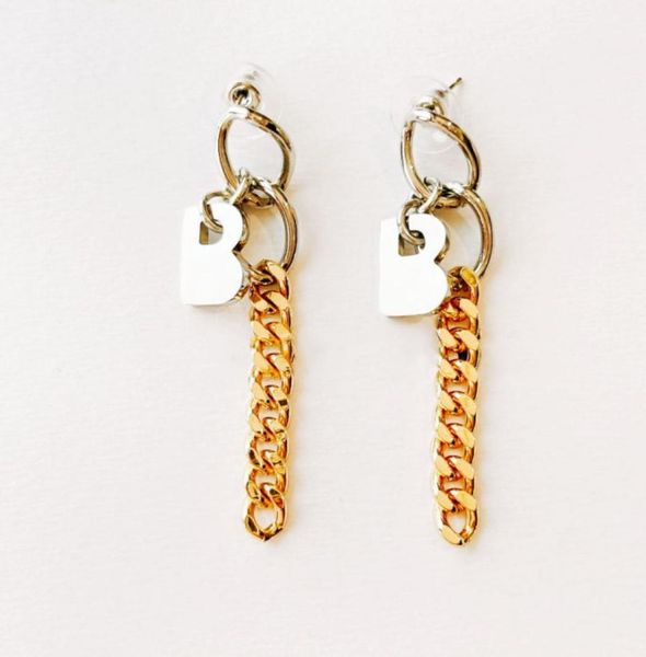 

fashion womens earrings hoop letter design ear pendants for woman 5 color optional no box5274209, Silver