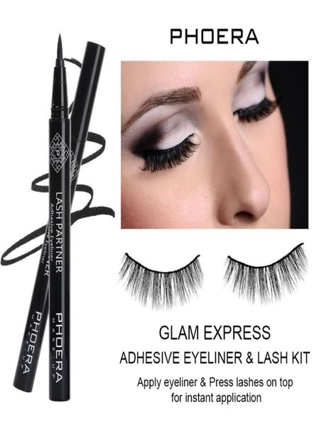 

false eyelashes liquid eyeliner set natural long lasting waterproof notblooming 9d imitation mink hair selfadhesive eyelashes7968130