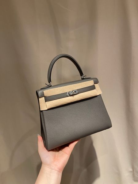

kellybag 25cm bag togoskin 8f etain silver buckle