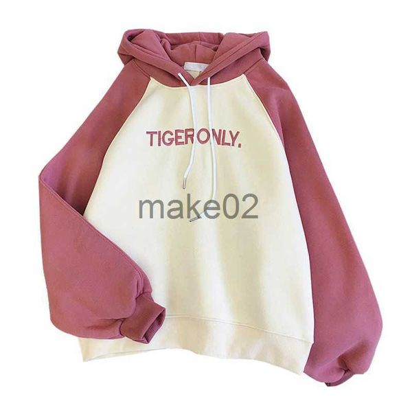 

women's hoodies sweatshirts autumn and winter plus velvet thick loose sweatshirt coat fashion women's letter embroidery harajuku w, Black