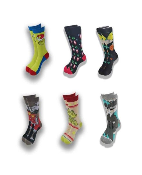 

men039s socks funny anime movie character cartoon novelty creative hip hop tie dyeing process skateboard4083101, Black