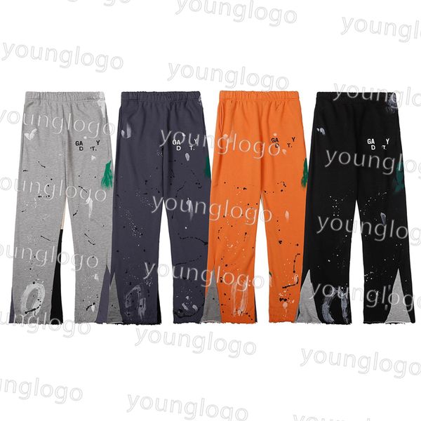 

tech pants mens jeans mens dept pants galleryes sweatpants speckled letter print cotton womens couple loose casual loose pants, Black