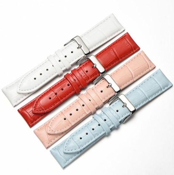 

watch bands watchband for genuine cow leather men women fashion bracelet strap wristband 12mm 14mm 16mm 18mm 19mm 20mm 22mm9672319, Black;brown