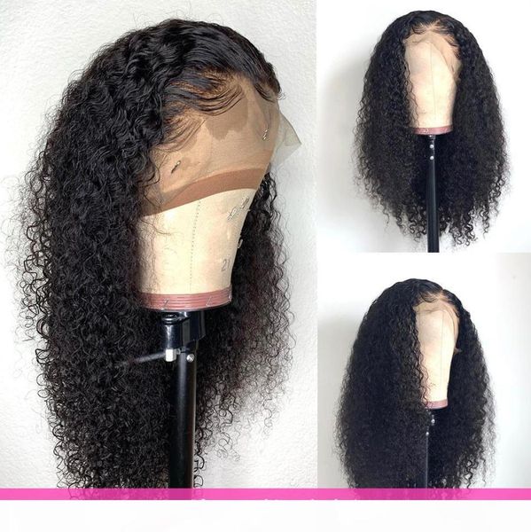 

deep wave wig 360 lace frontal wig pre plucked with baby hair 180 density curly human hair wigs for black women3074055, Black;brown