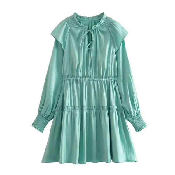 

summer breeze womens green ruffled stain dress, Black;gray