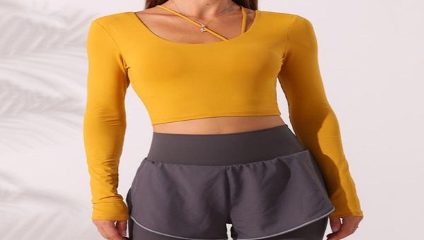 

yoga women sports running slim long sleeve fitted fitness clothes girl new fashion exercise training tshirts green white4470974