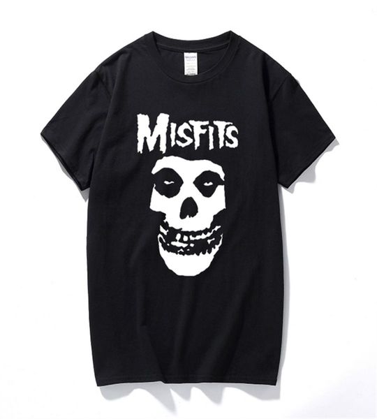

men039s hiphop punk skull misfits brand cotton shortsleeve tshirt marve 2203027020445, White;black