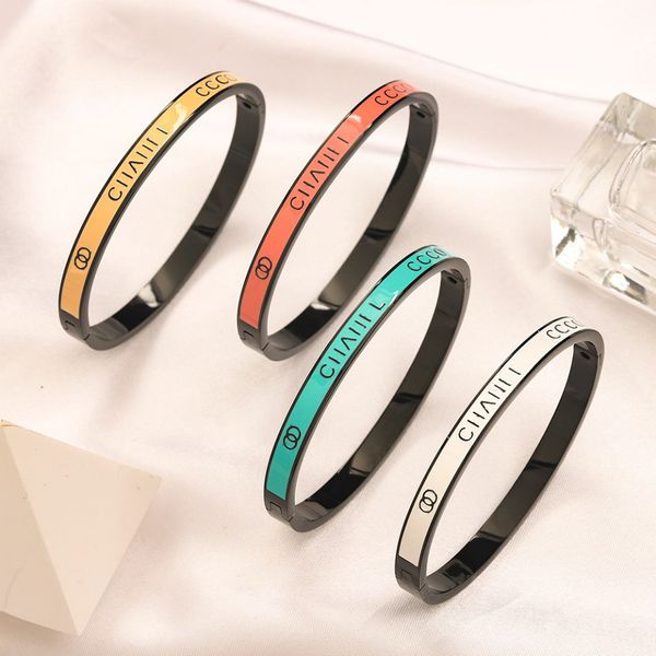 

28style luxury fashion letter nail designer bracelet mens bangle women bracelets brand letter jewelry accessory anniversary gift, Silver