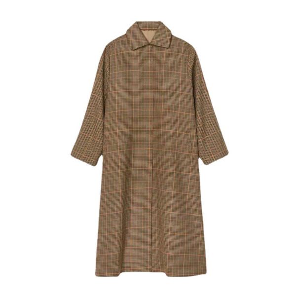 

new women s totem overcoat classic plaid wind coat, Tan;black