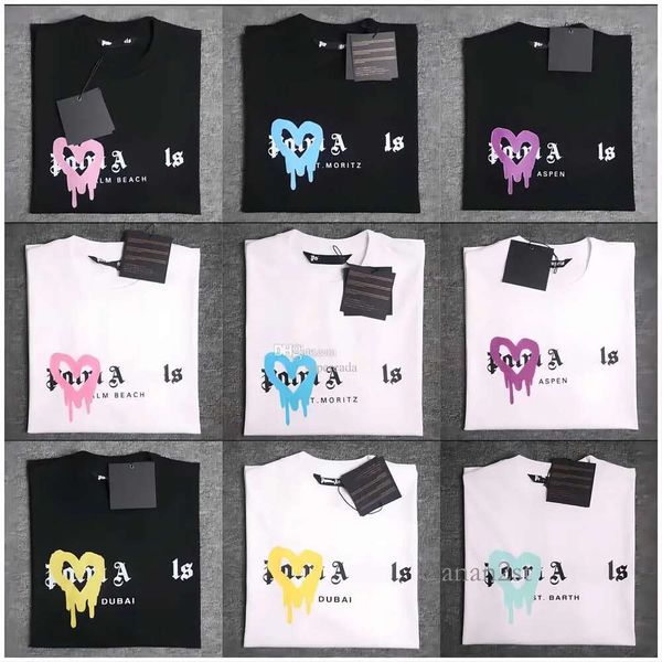 

ss designer of t-shirt brand angels t shirt clothing spray letter short sleeve spring summer tide men and women tee, White;black