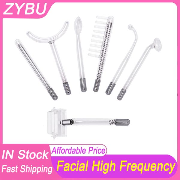 

high frequency facial machine argon neon acne remover face remove wrinkles high frequency 7 glass tube wand skin rejuvenation anti aging