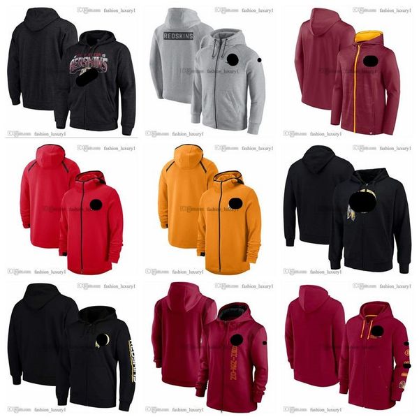 

mens washington''redskins''football jacket autumn and winter hooded zippers hoody sweatshirt sweater cotton pullover hoo, Black;brown