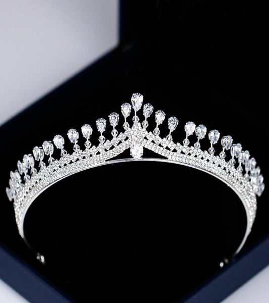 

sparkly bling bling wedding bridal tiara rhinestone head pieces crystal bridal headbands hair accessories evening bride dresses4679411, Silver