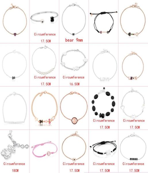 

fahmi 2021 new style 925 sterling silver classic cute bear bracelet fashion ladies jewelry factory whole69635861134603, Golden;silver