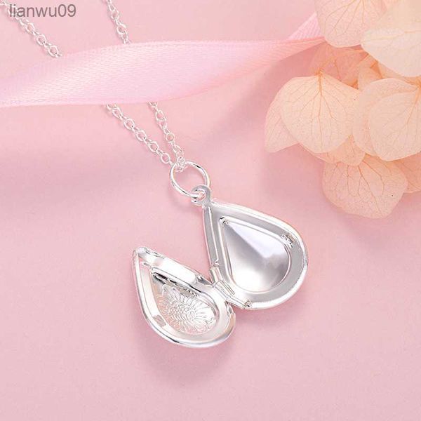 

new in 925 sterling silver water drop pendants necklace for women fashion luxury designer jewelry items gaabou l230704
