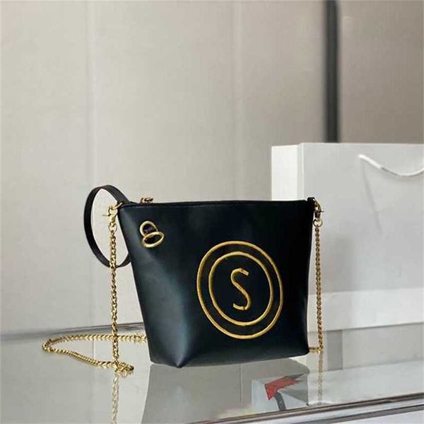 

trendy bag leather designer handbags chain buckle women fashion letters printed shoulder bags luxury simple crossbody purses 221115