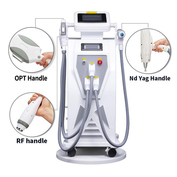 

4 in 1 e-light ipl rf nd yag laser multifunction beauty machine for sale, Black