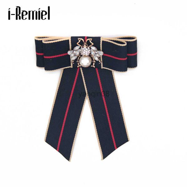 

pins brooches i-remiel bowknot bows cravat bowtie ribbon pour homme neck ties pins and brooches fashion gifts for guests outfit badge women, Gray