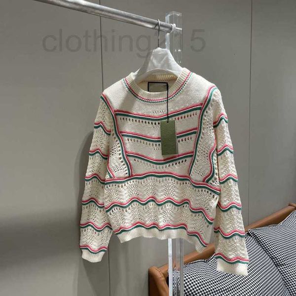 

women's knits & tees designer early autumn new g sweet style gentle and cute age reducing contrast hollow long sleeve knit xfgw, White
