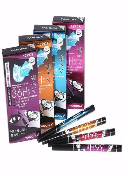 

whole 4 colors 36h eyeliner pencil waterproof pen precision longlasting liquid eye liner smooth make up tools3174366