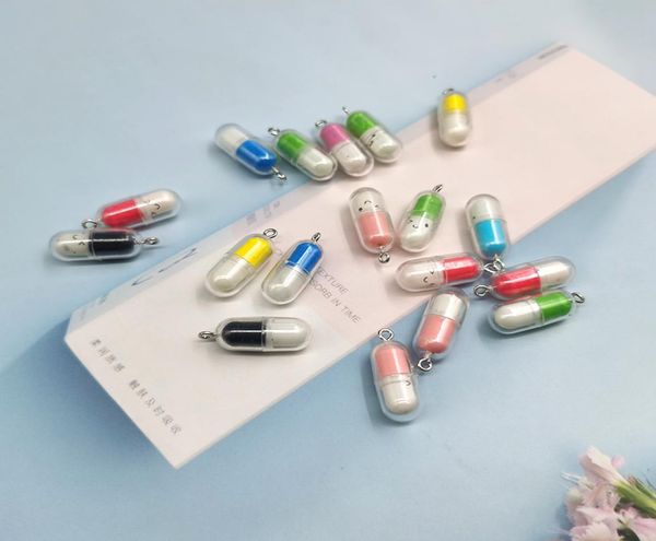 

cute smiling face capsule resin charms for jewelry making floating craft diy earings keychain accessories7634034, Bronze;silver