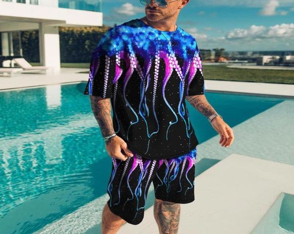 

men039s tracksuits men39s tracksuit summer ocs tshirt set men 3d print sets casual short clothing t shirt shorts street4485713, Gray