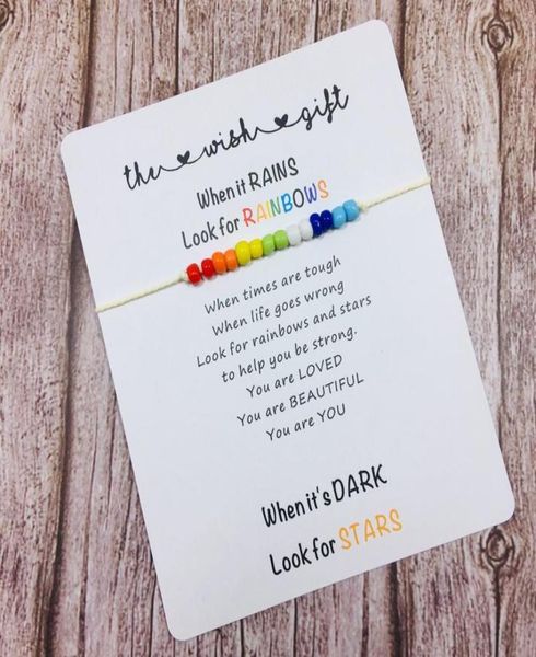 

rainbow quotes beads bracelet lgbt group wish charm bracelets ins trendy girl colorful bracelet fashion jewelry sisters friendship6648973, Golden;silver