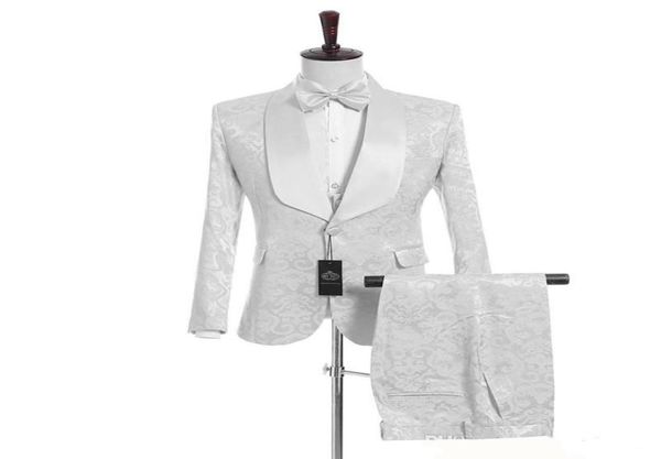 

customize shawl lapel handsome white groom tuxedos groomsmen man suit mens wedding suits bridegroom jacket pants vest tie 00016733491, Black;gray