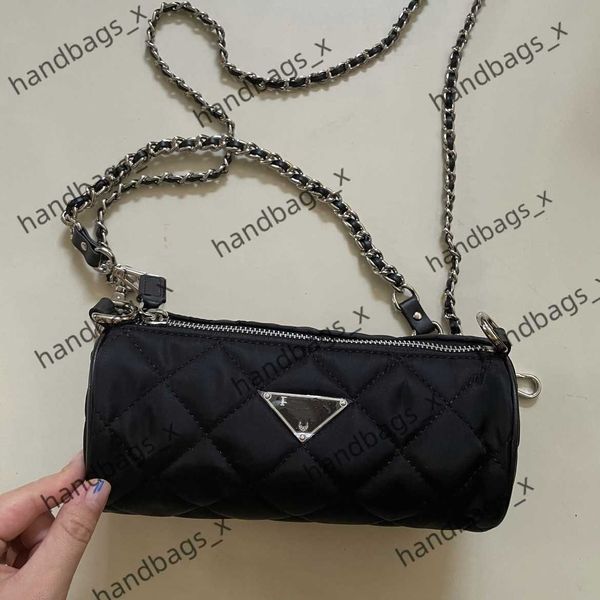 

designer bag p bag vintage parachute fabric bucket bag ancient fashion chain bag rhombus shoulder bag women's bag 6168