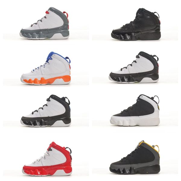 

23 kids shoes td jumpman  cherry 11s cool grey  9s flu game black deadly pink gym red athletic sneakers kid darling baby shoec eur25-35