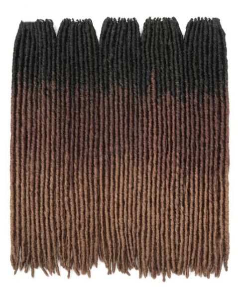 

18inch dreadlocks crochet braids crochet hair extensions faux locs straight synthetic braiding hair soft styles fashion 2020 whole1987182, Black