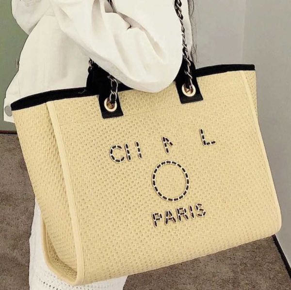 

luxury women's classics beach bag brand ch women evening handbag fashion designers backpack knitting female large capacity handbags met