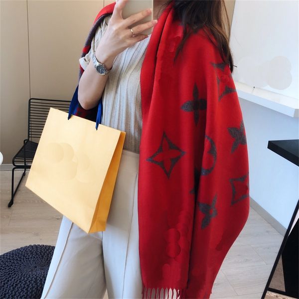 

2023 women's scarf fashion wool scarf designer scarves alphabet fashion classic cashmere shawl ring luxury gift, Blue;gray