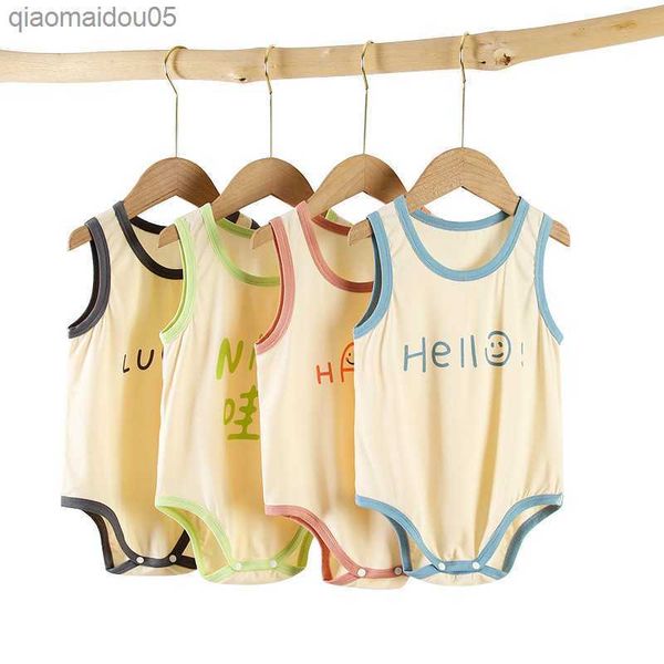 

0 to 3 months rompers for baby girl boys clothing bodysuits babies sleeveless sleepwear for newborns infant overalls onesie 2023 l230712, Blue