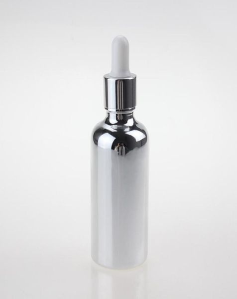 

17oz 100pcslot uv coated bright gold or silver glass essential oil dropper bottle empty oil dispenser packaging for 2775396