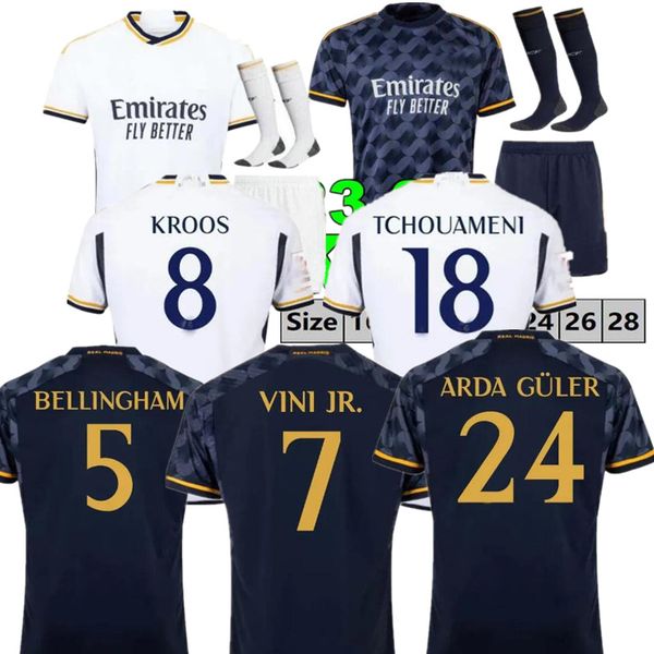

2023 soccer jerseys 23 24 football shirt vini jr camavinga alaba hazard asensio modric marcelo real madrids final football jerseys camiseta, Black;yellow