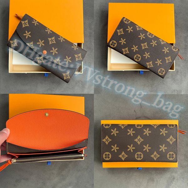 

key wallets m60697 emilie wallet luxury designer women's mans coin purses long purse card holders credit card slots genuine leather col, Red;blue