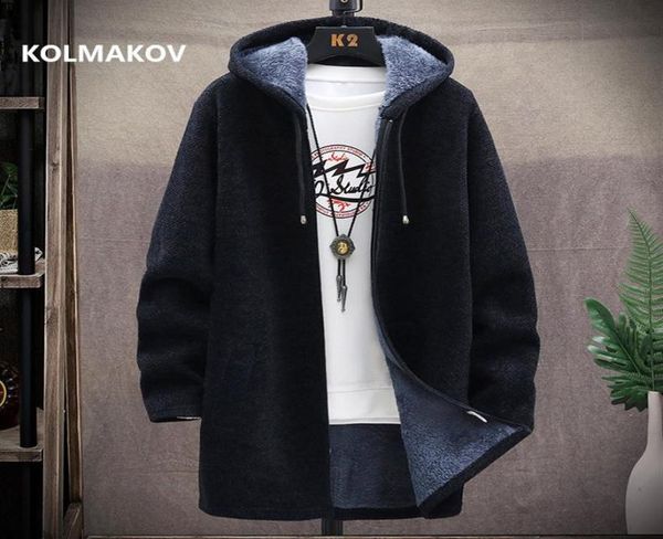 

men039s sweaters cardigan men knitted winter thicken mens sweater hooded coat male slim fit knitting sweaters m3xl 201019286l4149160, White;black