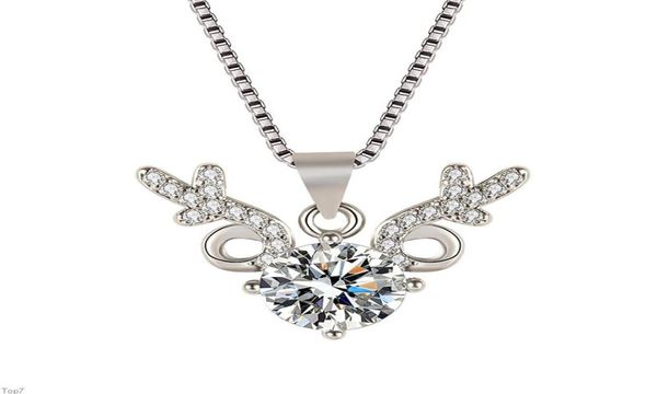 

crystal womens necklaces pendant clavicle chain gold silver plated8620895